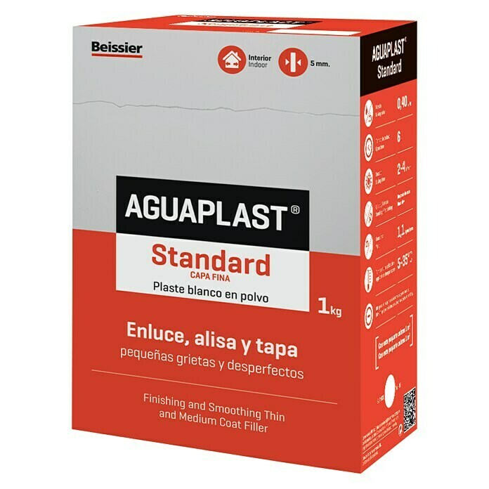 Beissier Aguaplast Plaste Standard capa fina  (Blanco, 1 kg)