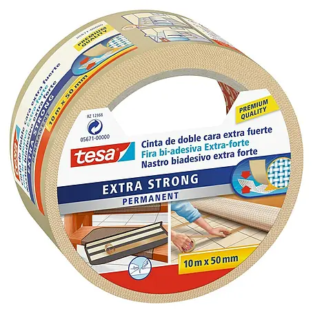 Tesa  Cinta de doble cara Extra Fuerte Moquetas