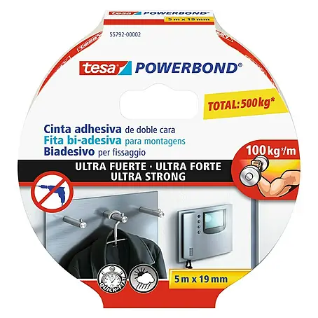 Tesa  Cinta adhesiva de papel Powerbond Ultra Fuerte