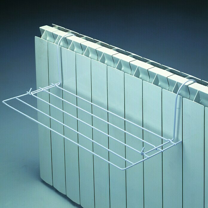 Tendedero de pared radiador (Longitud cuerda de tender: 2,5 m, Blanco, Ancho: 52 cm)