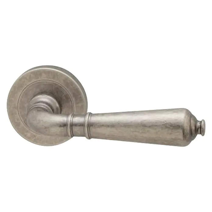 GDK Conjunto de picaporte Peltro - Largo: 12,5 cm, Plata vieja - Herraje de manija de puerta de metal. El metal envejecido le da al accesorio un aspecto vintage, perfecto para cualquier estilo de hogar.