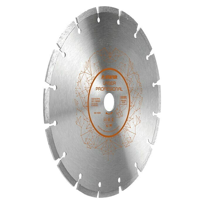 Stayer Disco abrasivo de diamante Láser (Diámetro disco: 180 mm, Específico para: Hormigón)