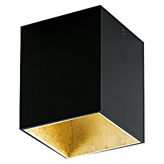 Eglo LED-Deckenleuchte (3,3 W, L x B x H: 10 x 10 x 12 cm, Schwarz/Gold, Warmweiß)