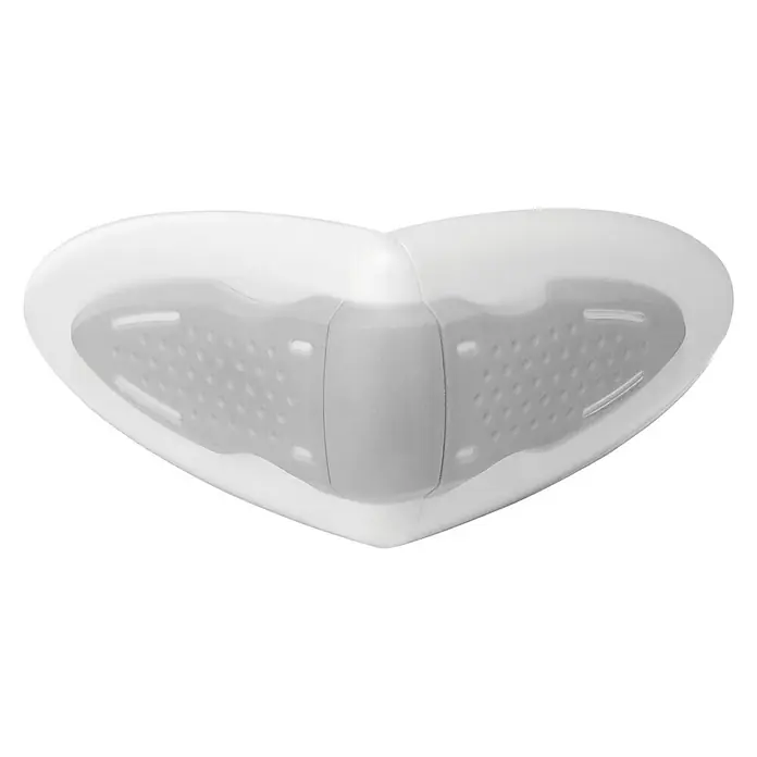 Inofix Cierre para muebles 5104-2- - Blanco/gris, Tipo de montaje: Pegado - Esta toma muestra un cojín de baño blanco con forma de corazón y detalles grises, que aporta comodidad y estilo a cualquier baño.
