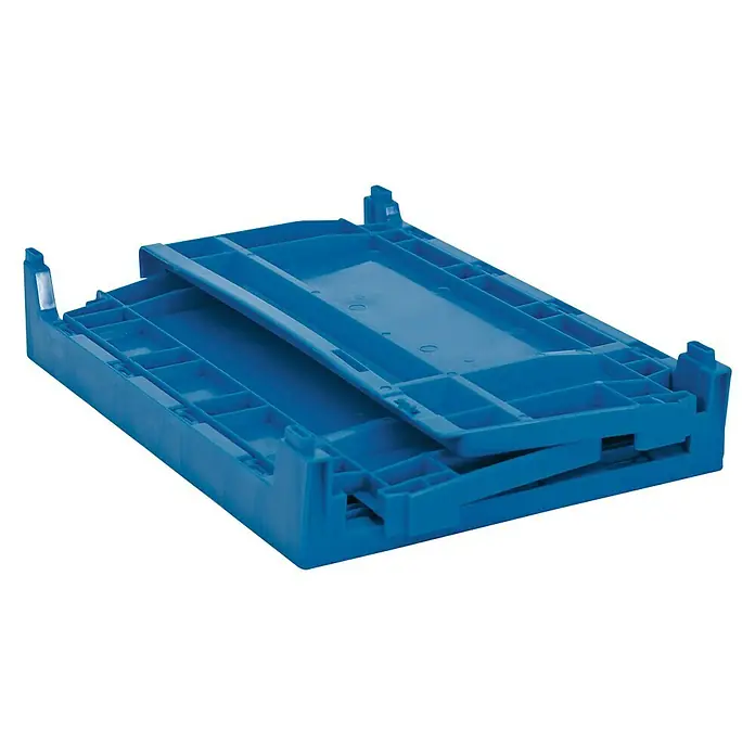 Tayg Gaveta 54P - L x An x Al: 33,6 x 21,6 x 17,5 cm, Azul - Caja plegable de plástico azul para almacenamiento y transporte, de uso versátil y que ahorra espacio cuando está plegada.