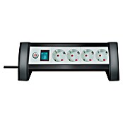Brennenstuhl Base de enchufe múltiple Office line (x 4, Negro/Gris, Longitud del cable: 1,8 m, IP20, Con interruptor) | BAUHAUS