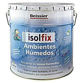 Beissier Pintura antihumedad Isolfix Ambientes húmedos (Blanco, 15 l)