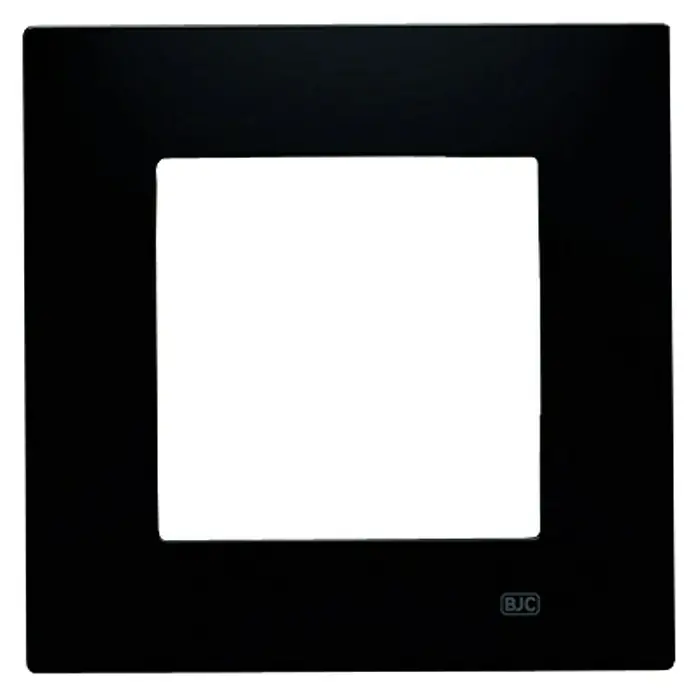BJC Viva Marco - Negro, Modelo de mecanismos: x 1, Plástico, Instalar - Placa de cubierta negra BJC para interruptores y enchufes. La placa frontal añade un toque elegante a cualquier estancia a la vez que protege los mecanismos subyacentes.