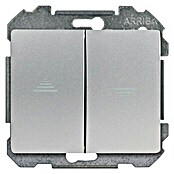 Siemens Delta Iris Pulsador para persianas (Plateado, En pared, Aluminio)