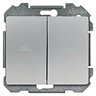 Siemens Delta Iris Pulsador para persianas (Plateado, En pared, Aluminio)