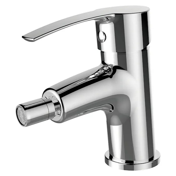 Cosmobath Bissett Grifo monomando de bidé - Cromo, Brillante - Grifo de bidé cromado brillante con control de palanca. Ideal para baños modernos, fácil de instalar para mayor comodidad.