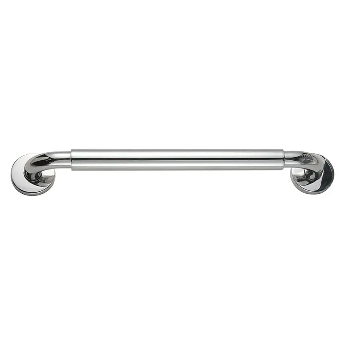 CM Baños Asidero de baño - Acero inoxidable, Plateado - Barra de apoyo cromada para seguridad en el baño, ideal para personas mayores o con movilidad reducida.