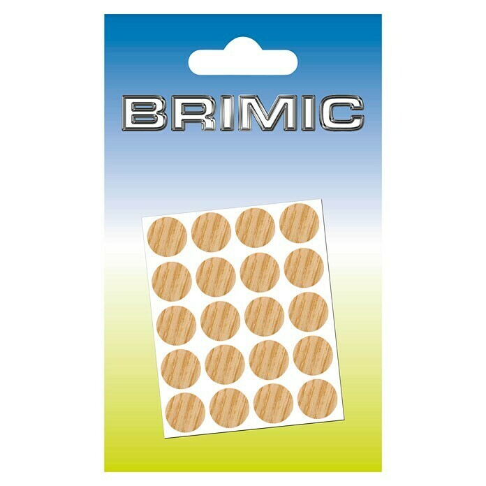 Micel Brimic Tapón embellecedor Roble claro (Diámetro: 13 mm, Adhesivo, 20 uds.)