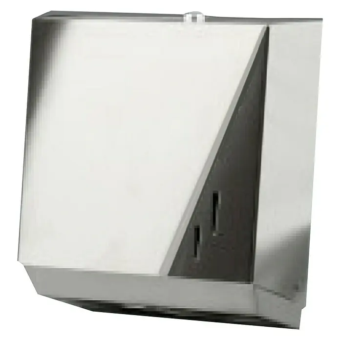 CM Baños Dispensador de toallas de papel - L x An x Al: 125 x 265 x 305 cm, Acero inoxidable, Montaje en la pared - Un dispensador de toallas de papel plateado para montaje en pared, perfecto para baños y aseos.