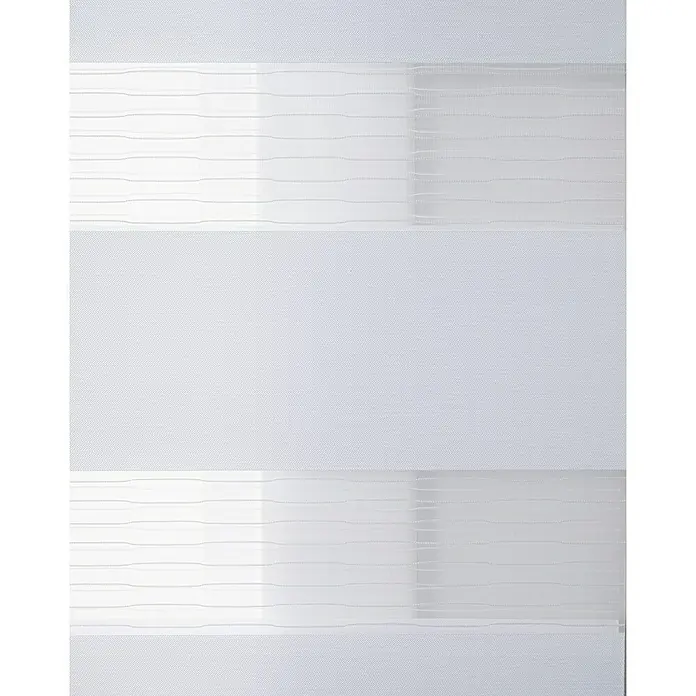 Estor noche y día Premium - An x Al: 200 x 250 cm, Blanco - Primer plano de una elegante persiana blanca que combina diseño moderno y textura sutil para un control elegante de la luz.
