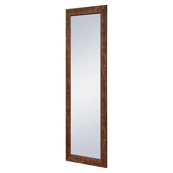 Espejo de pared Fantasía - 56 x 136 cm, Avellana - Un espejo rectangular alto con un marco de madera marrón que le da un aspecto rústico y lo convierte en un punto focal para cualquier habitación.