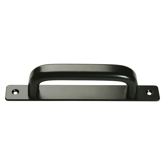 Manilla para ventana BL1110 - Aluminio, Blanco - Manija de puerta negra con orificios de montaje para una fácil instalación y un agarre seguro. Ideal para puertas y portones interiores y exteriores.