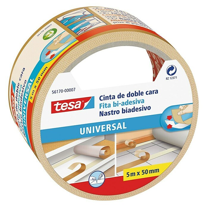Tesa Obojestranski lepilni trak  (5 m x 50 mm) | Lepilni trakovi za talne obloge | Gradbena lepila | Lepilo | Barve in tapete | Izdelki | BAUHAUS