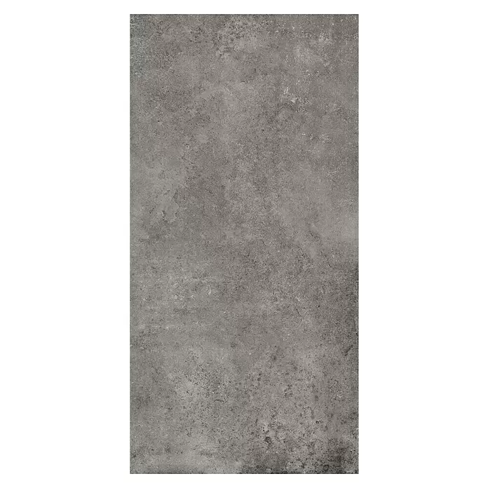 My Home Feinsteinzeugfliese - 60 x 120 cm, Dunkelgrau, Matt - Graue, strukturierte Beton- oder Steinoberfläche mit natürlichen Variationen.