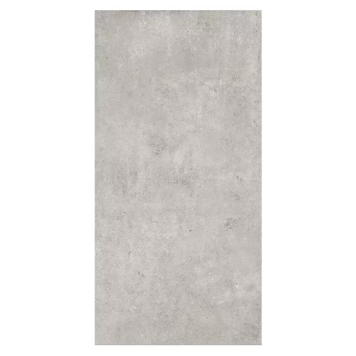 My Home Feinsteinzeugfliese - 60 x 120 cm, Grau, Matt - Nahtlose hellgraue Fliese in Betonoptik mit feiner Textur, ideal für Böden oder Wände.