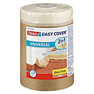 Tesa Easy Cover Papel protector de pintor Universal (Marrón, 20 m x 15 cm)