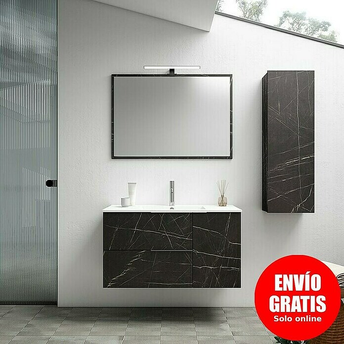 Mueble de lavabo Wave (L x An x Al: 45 x 100 x 55 cm, Marquina) | BAUHAUS