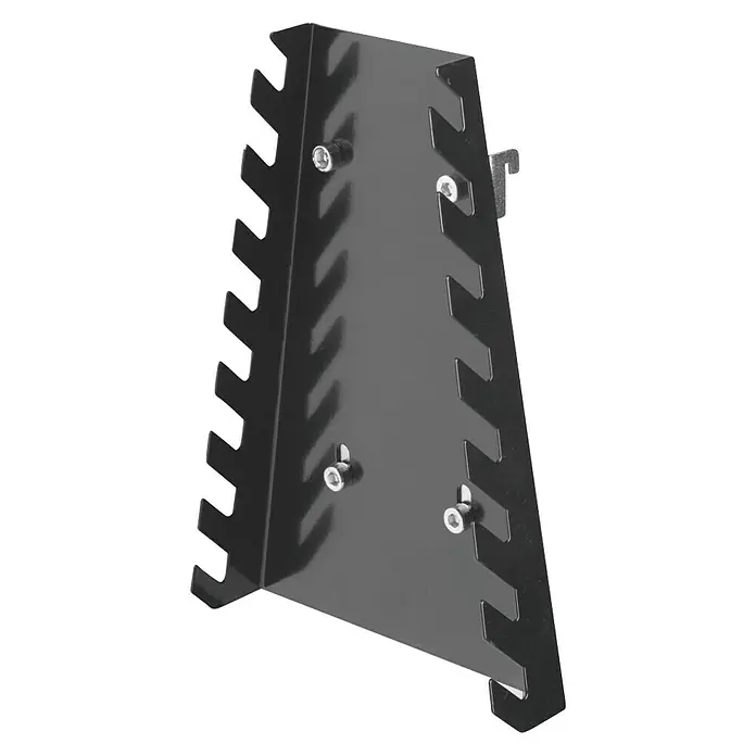 Wolfcraft Soporte portaherramientas - Apto para: Llave hexagonal interna - Soporte de herramientas negro para guardar llaves, con recortes para varios tamaños, ideal para la organización.