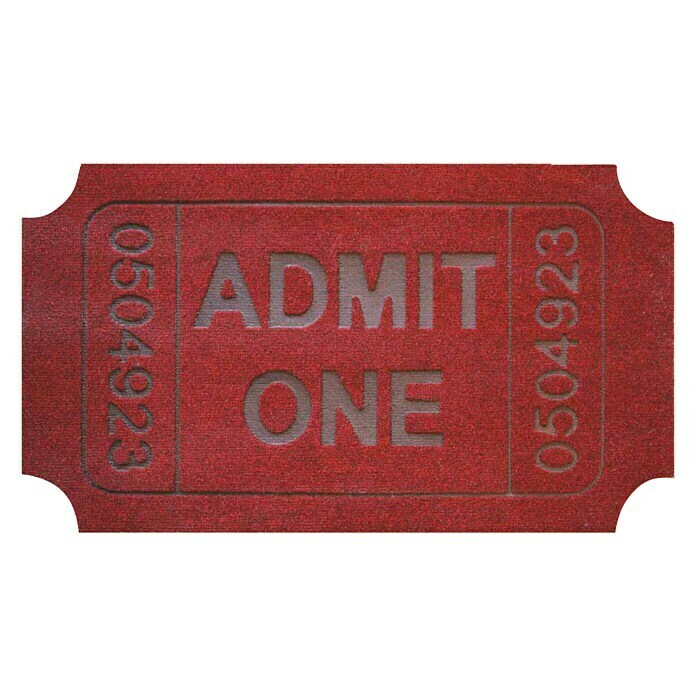 Felpudo antideslizante Ticket (Multicolor, 70 x 40 cm, Polipropileno y vinilo)