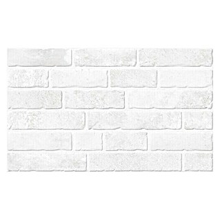Revestimiento de pared Brickwork (55 x 33 cm, Blanco, Mate)