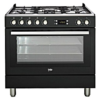 Beko Cocina GM 15310 DB (Horno: 7 tipos de calentamiento, Zona de cocción: Encendido electrónico, Negro)