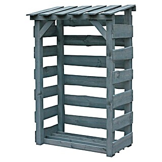 Kaminholzregal Nevada (122 x 74 x 182 cm, Holz, Grau)