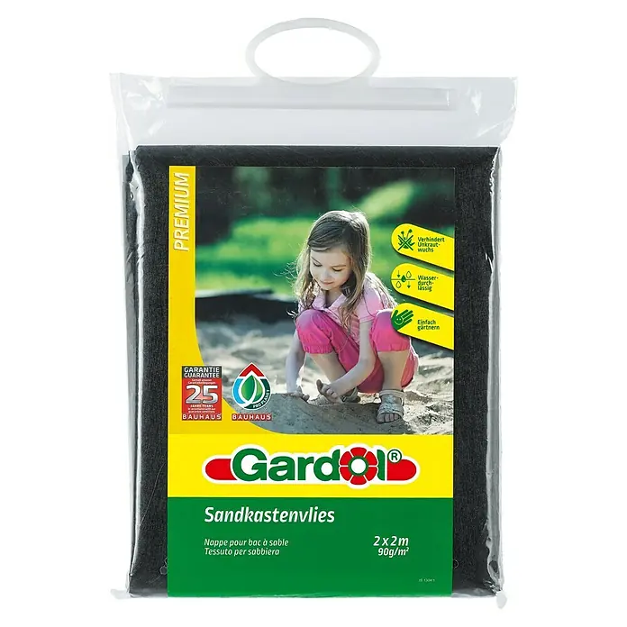 Gardol Sandkastenvlies - Polypropylen, L x B: 2 x 2 m - Die Gardol Sandkastenvlies schützt Sandkästen zuverlässig vor Unkraut und ist wasserdurchlässig. Ideal für unbeschwertes Spielen im Garten.
