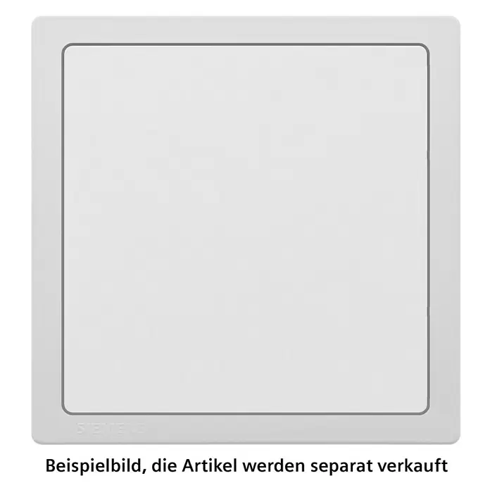 Siemens Delta Style Abdeckrahmen SIE044332 - Polar Weiß, 1-fach, Kunststoff, Schrauben - Hellgrauer quadratischer Rahmen mit abgerundeten Ecken für Schalter-/Steckdoseneinsätze, mit dunklerem Innenrand. Siemens-Marke.