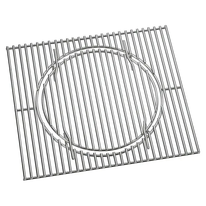 Kingstone KMS Parrilla para barbacoa - Acero inoxidable, Específico para: Kingstone Rock 350 - Rejilla de acero inoxidable con corte redondo para especialidades a la parrilla. Ideal para usar en la barbacoa.