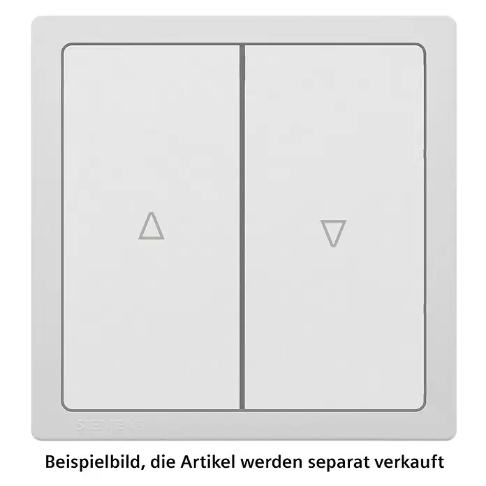 Siemens Delta Style Jalousieschalter SIE044301 - Polar Weiß, Glänzend, Unterputzmontage, 10 A - Weißer Siemens Doppel-Wippschalter mit Auf- und Ab-Pfeilen für Jalousien oder Rollos.