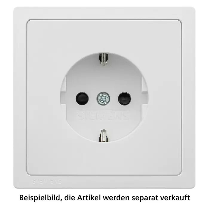 Siemens Delta Style Abdeckrahmen SIE044332 - Polar Weiß, 1-fach, Kunststoff, Schrauben - Weiße Siemens Schuko-Steckdose mit Zentralschraube und Schutzkontakten für sicheren Strom.