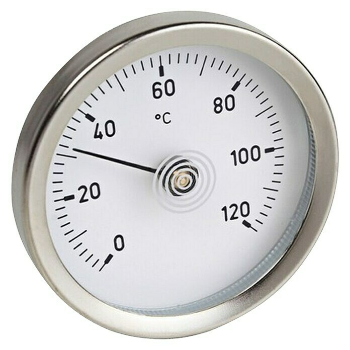 Anlegethermometer Ø 63 mm - Anzeige 0 bis 120 °C mit