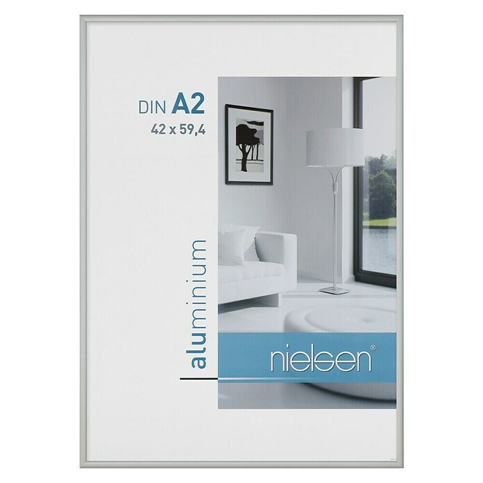 Nielsen Bilderrahmen Classic (Silber, 42 x 59,4 cm / DIN A2, Aluminium)