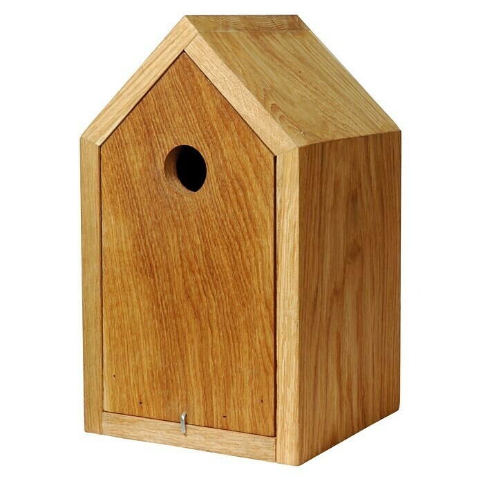 Dobar Vogelhaus Luxus16 x 16 x 28 cm, Natur, Holz Front View