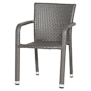 Siena Garden Gartenstuhl Minas (Polyrattan, Stapelbar, Titan)