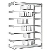 Scholz System Metall-Registraturregal Anbauelement (430 x 1.010 x 1.980 mm, Traglast: 140 kg/Boden, Stecken)