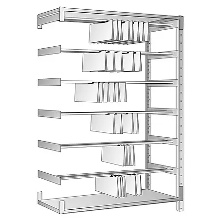 Scholz System Metall-Registraturregal Anbauelement