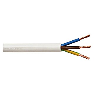 Izolirani kabel (H05VV-F, 3-žilno, 1,5 mm², 20 m, Bijele boje)