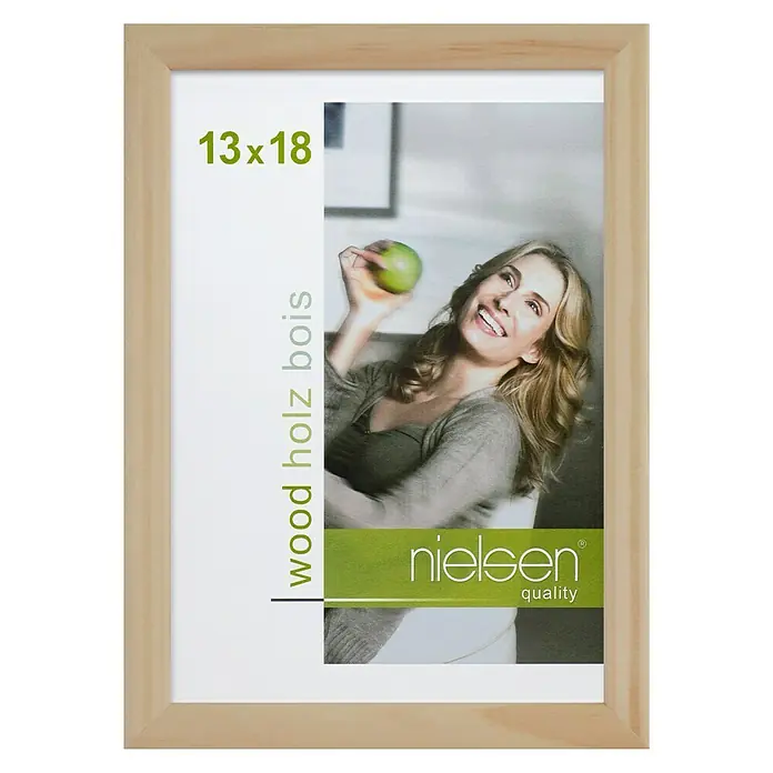 Nielsen Holzrahmen Zoom - 13 x 18 cm, Natur - Holz Bilderrahmen 13x18 cm, naturfarben, für ein stilvolles Zuhause. Perfekt für Fotos, Drucke oder kleine Kunstwerke.