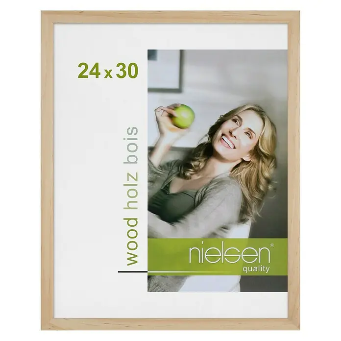 Nielsen Holzrahmen Zoom - 24 x 30 cm, Natur - Holz Bilderrahmen 24x30 cm, ideal für Fotos oder Kunstwerke. Der Rahmen besticht durch sein schlichtes Design und die hochwertige Verarbeitung.