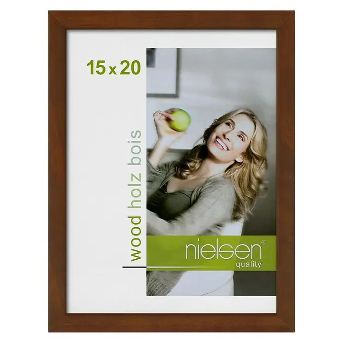 Nielsen Holzrahmen Zoom - 15 x 20 cm, Walnuss - Nielsen Holz Bilderrahmen in Braun, geeignet für Fotos im Format 15x20. Elegantes Design für stilvolle Wanddekoration.