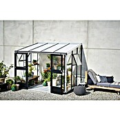 Juliana Gewächshaus Veranda (2,96 x 2,21 x 2,45 m, Sicherheitsglas, Glasstärke: 3 mm, Silber)
