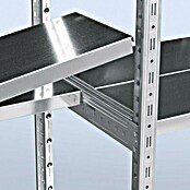 Scholz Metall-Lagerregal Anbauelement (Länge: 800 mm, Breite: 1.210 mm, Höhe: 1.920 mm, Traglast: 240 kg/Boden, Anzahl Böden: 5 Stk.)