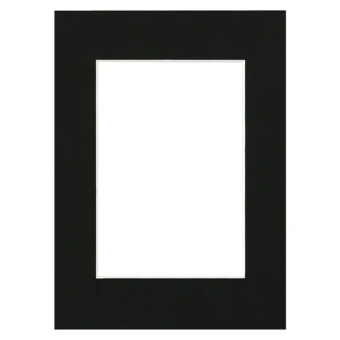 Nielsen Passepartout White Core - Schwarz, Bildformat: 9 x 13 cm, L x B: 13 x 18 cm - Schwarze Passepartout-Vorlage für Fotos oder Kunstwerke, ideal für die stilvolle Präsentation von Bildern und Grafiken.