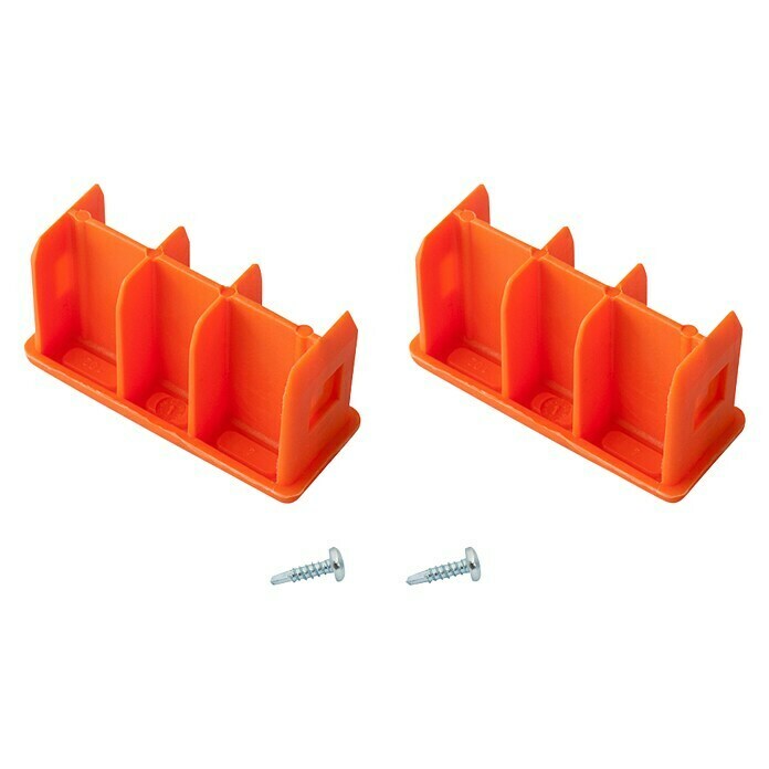 Krause Monto Tapón cabezal Monto (L x An: 64 x 25 mm, 1 par, Naranja)